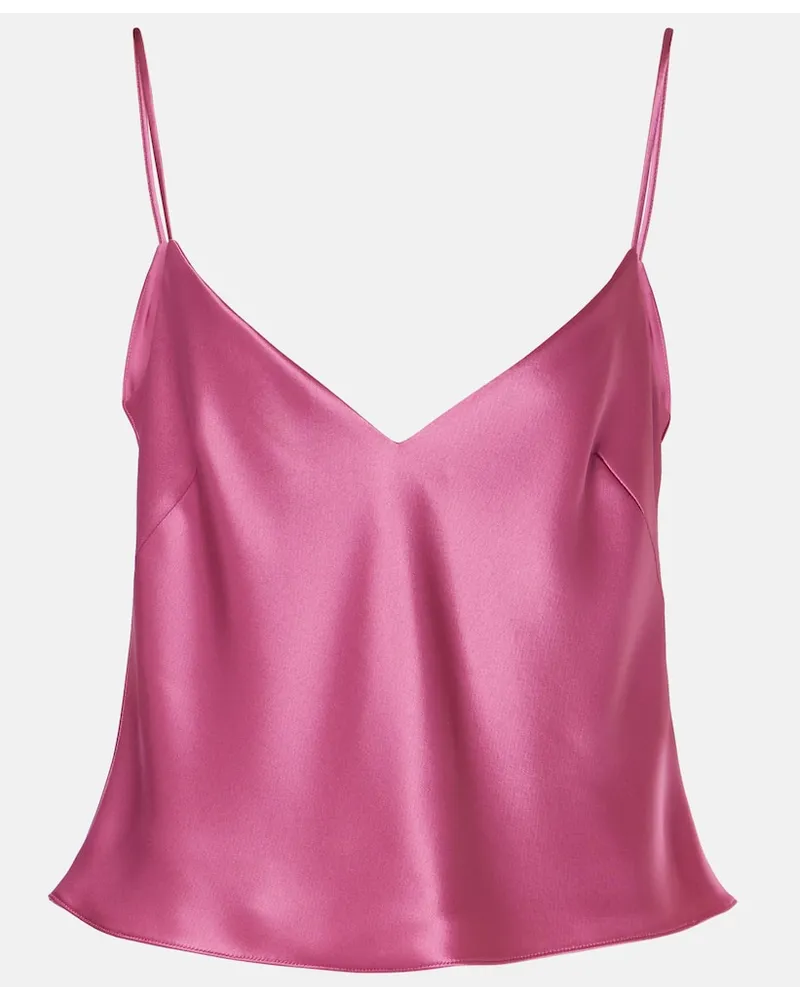 GALVAN Top Ischia aus Satin Pink