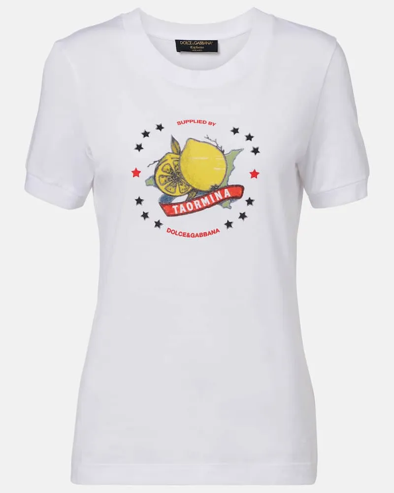 Dolce & Gabbana T-Shirt aus Baumwolle Weiß