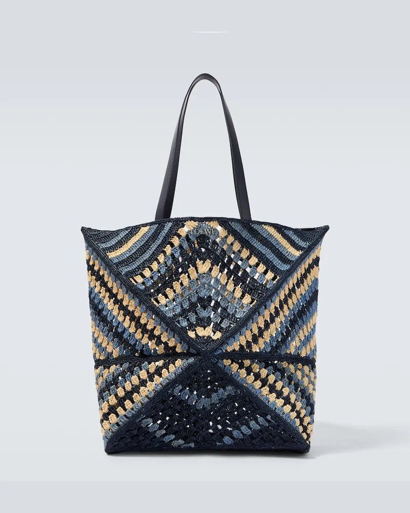 Loewe Paula's Ibiza Tote Bag Puzzle Fold XL Blau