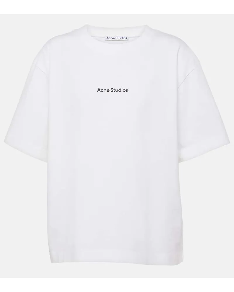 Acne Studios Oversize-T-Shirt aus Baumwolle Weiss