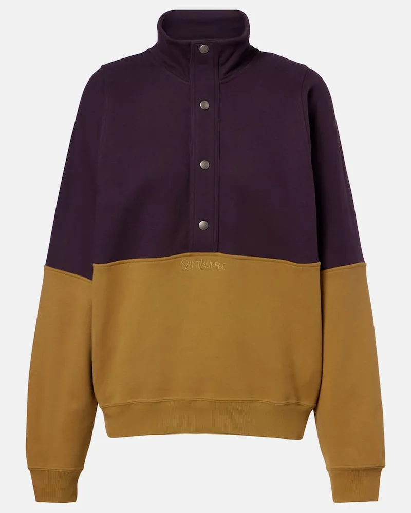 Saint Laurent Sweatshirt aus Baumwolle Violett