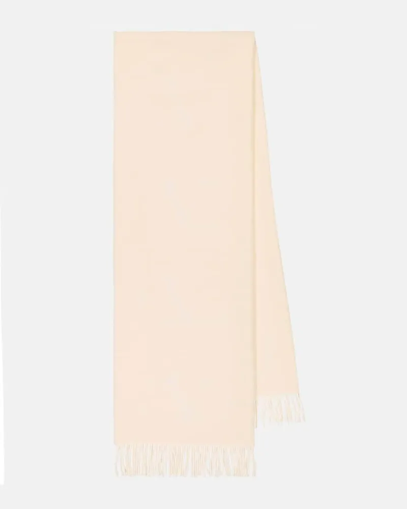 Valentino Garavani Schal aus Wolle und Kaschmir Beige