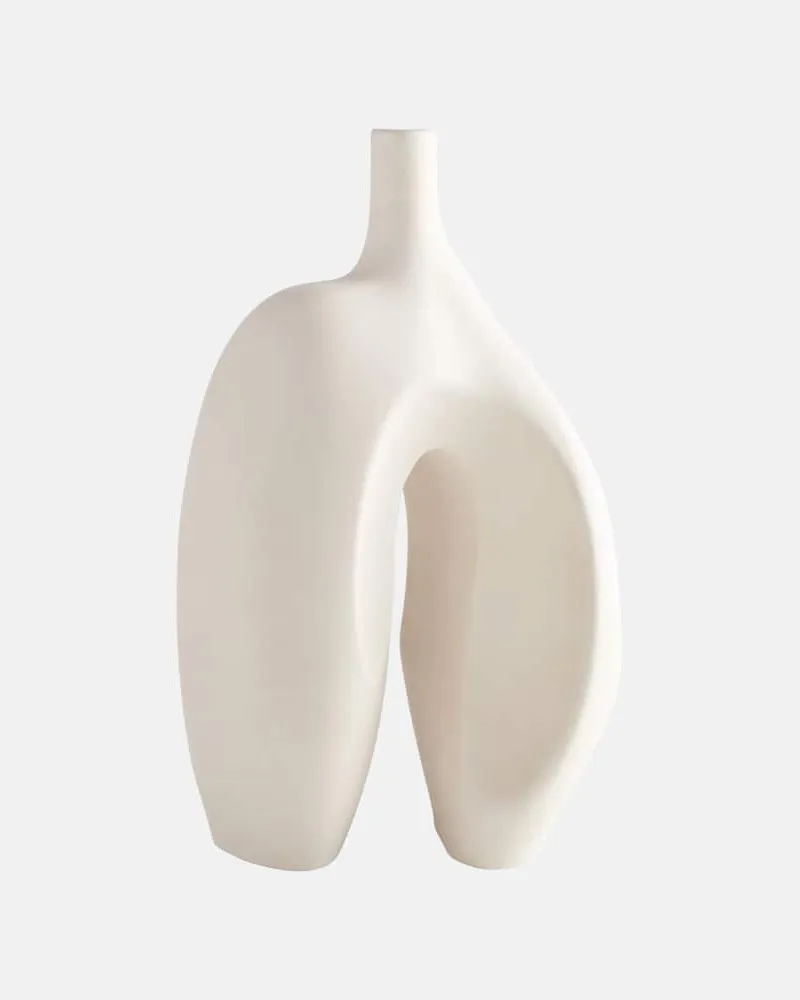 101 Copenhagen Vase Ni Medium by Kristian Sofus Hansen und Tommy Hyldahl Weiß