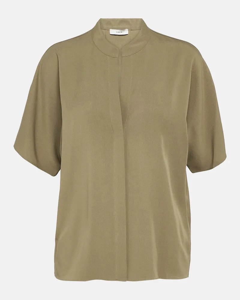 Vince Bluse aus Satin Grün