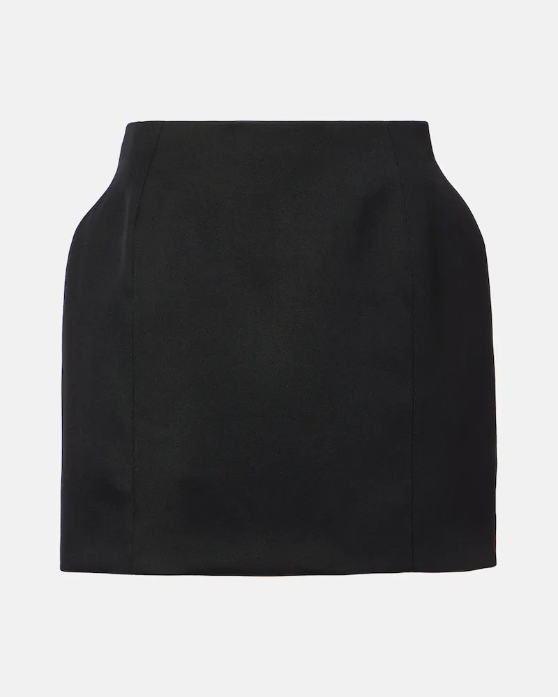 Balenciaga Minirock aus Woll-Gabardine Schwarz