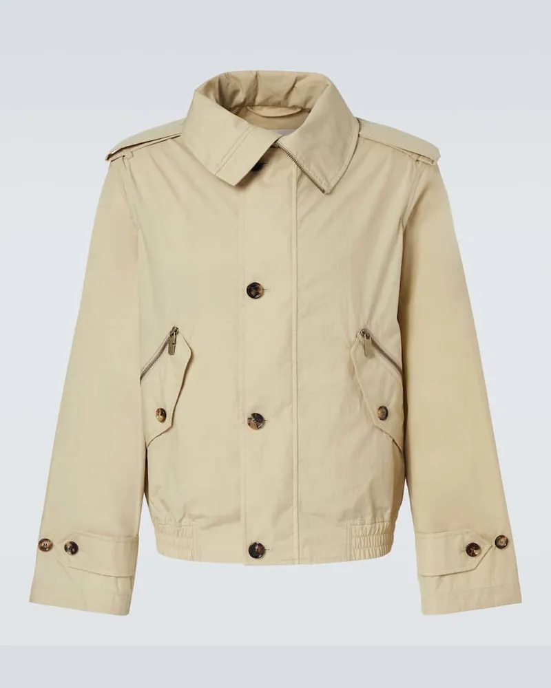 Burberry Blouson aus einem Baumwollgemisch Beige
