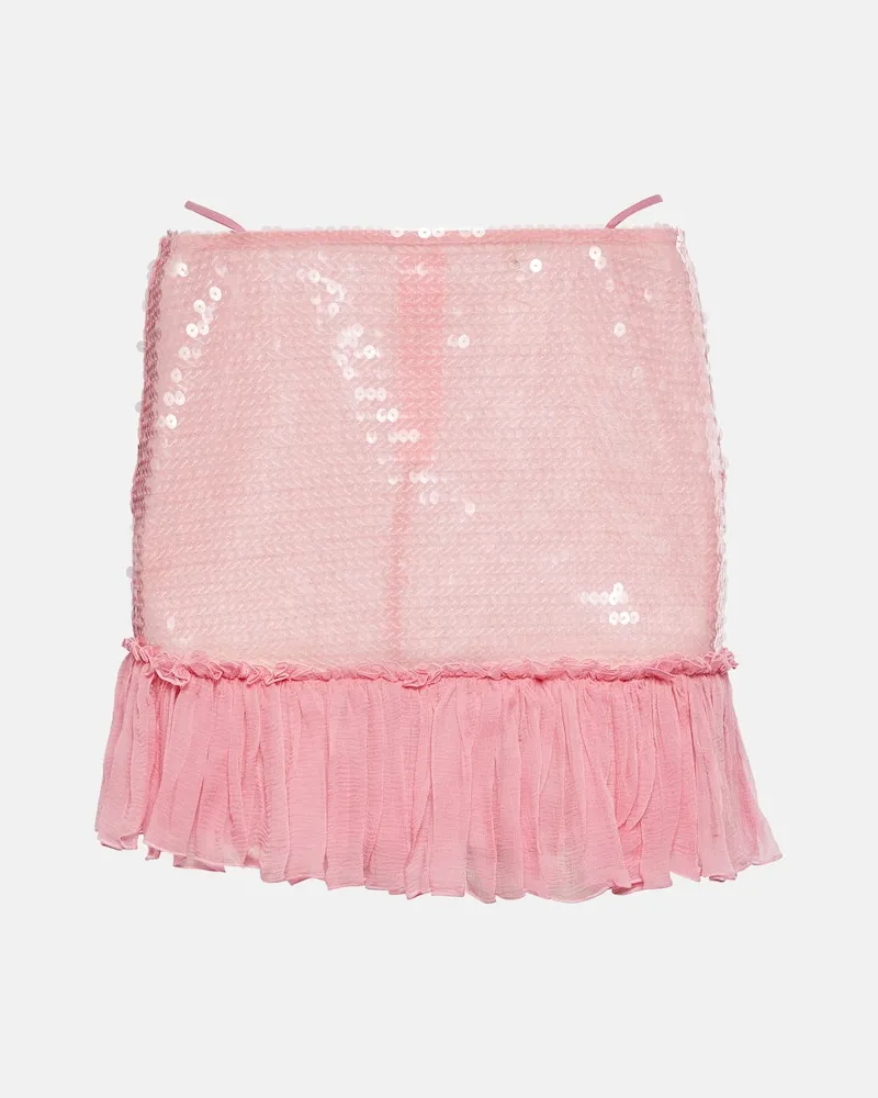 Nensi Dojaka Minirock mit Pailletten Rosa