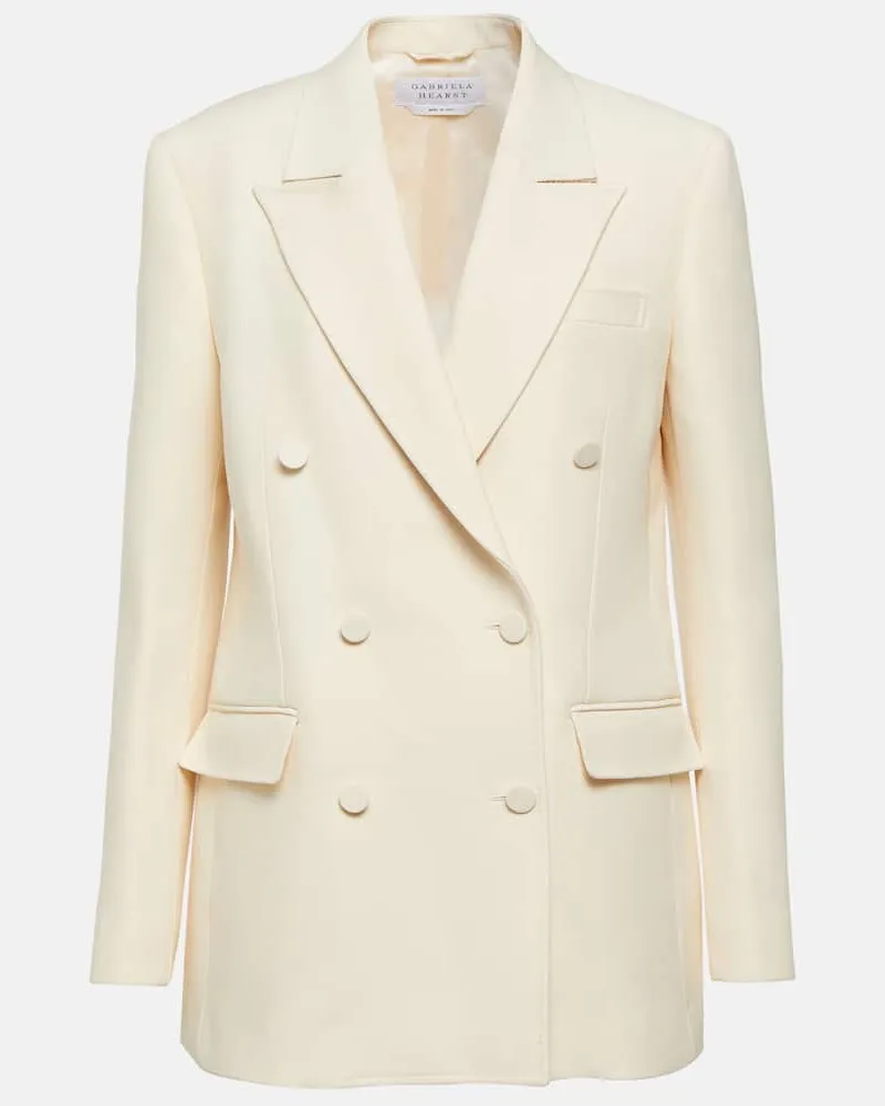 Gabriela Hearst Blazer Kees aus Wolle und Seide Weiß