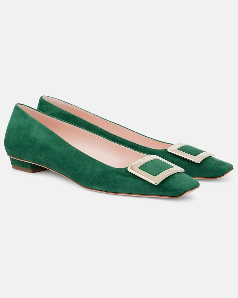 Roger Vivier Pumps Belle Vivier 25 aus Veloursleder Grün