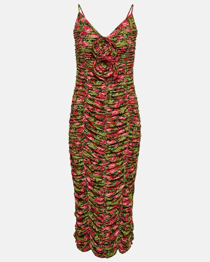 Magda Butrym Midikleid aus Jersey Grün