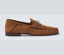 Loafers Gigi Horsebit aus Veloursleder