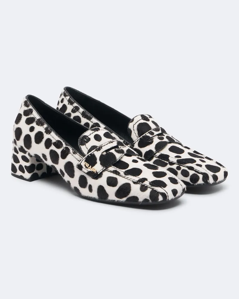 Prada Loafers aus Kalbshaar Weiß