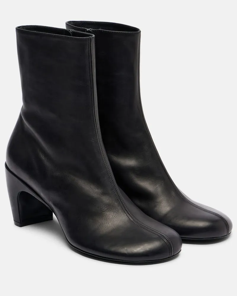 Dries van Noten Ankle Boots 65 aus Leder Schwarz