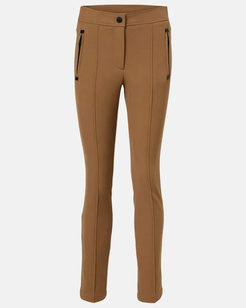 Moncler Schmale Skihose Braun