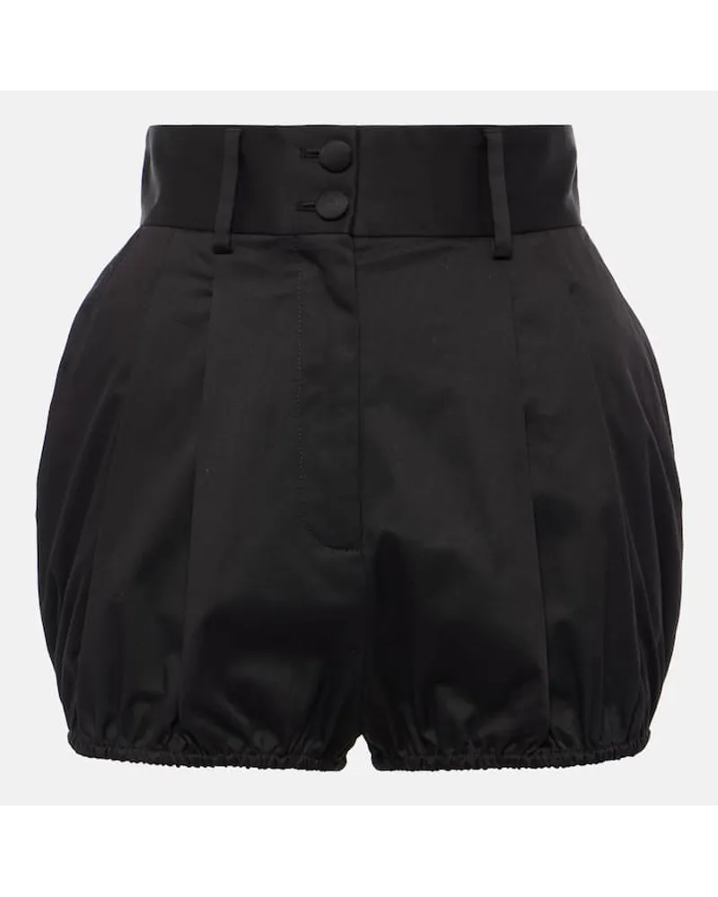 Dolce & Gabbana High-Rise Shorts aus Gabardine Schwarz