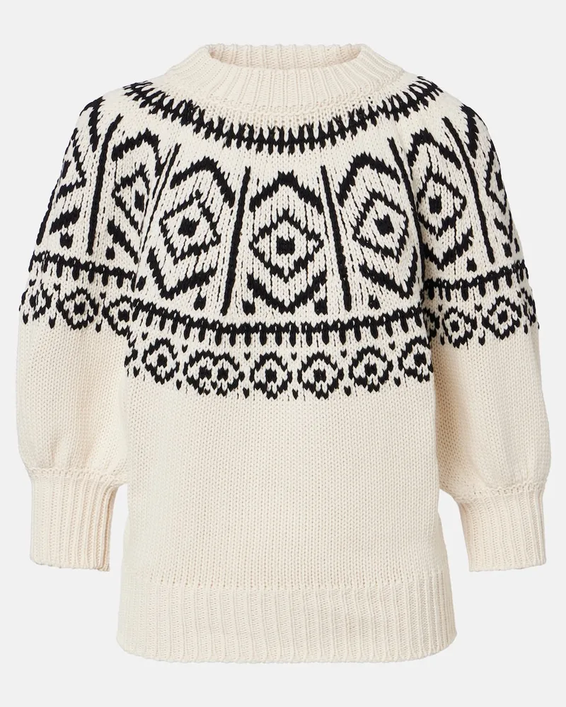 Altuzarra Pullover Howell aus Jacquard Weiß