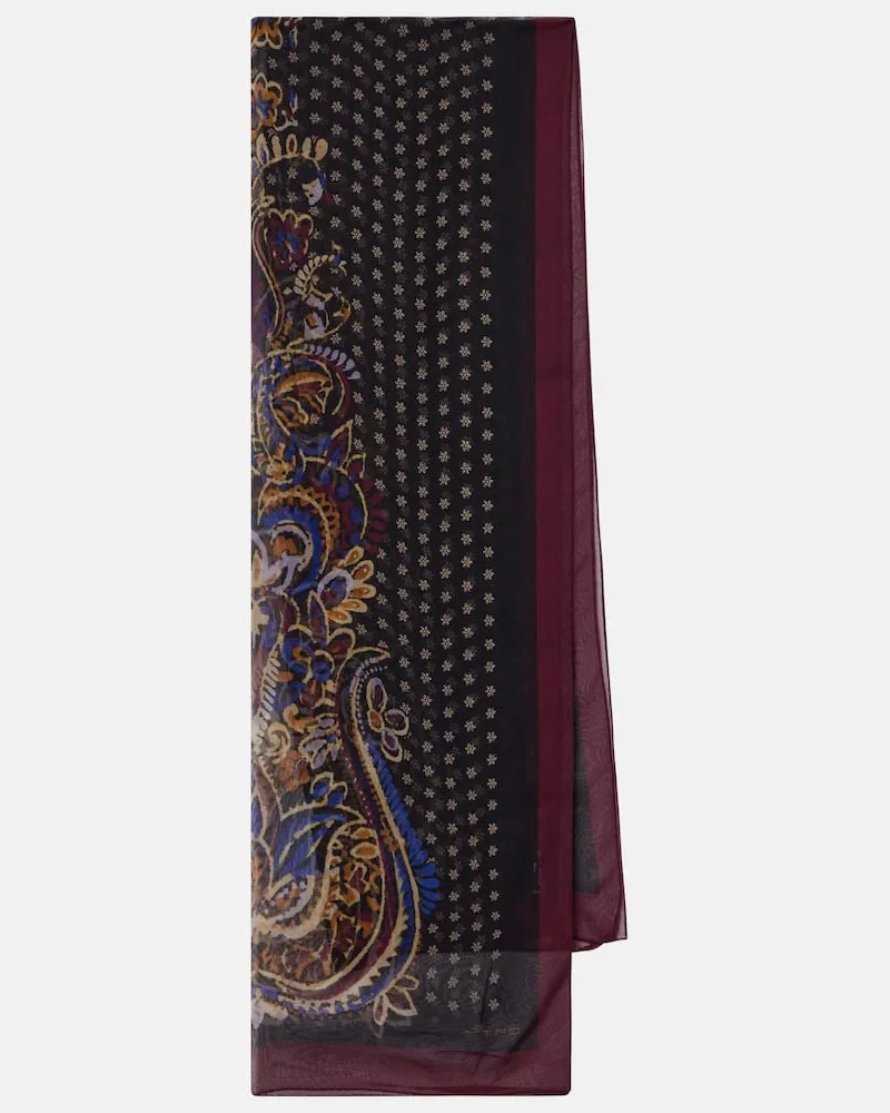 Etro Tuch Tosca aus Seide Schwarz