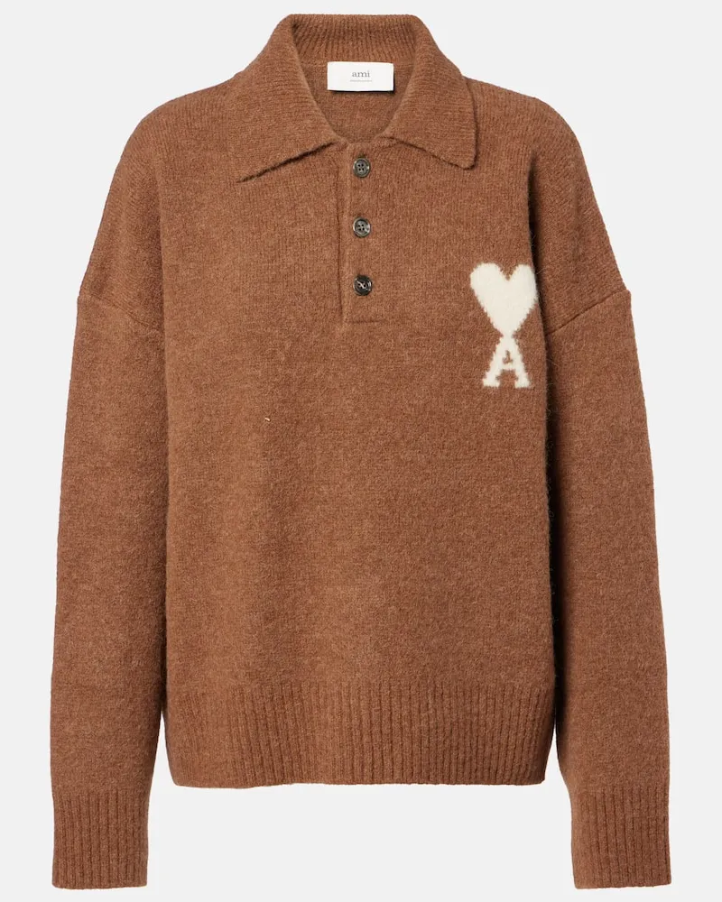AMI Paris Pullover Ami de Cœur Braun