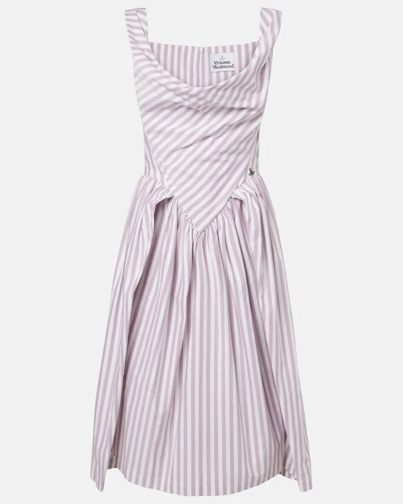 Vivienne Westwood Midikleid Sunday aus Baumwolle Burgunderrot