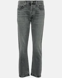 Citizens of humanity High-Rise Straight Jeans Charlotte Schwarz