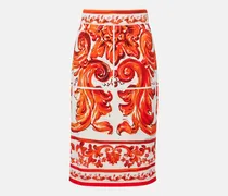 Bleistiftrock Majolica aus Charmeuse