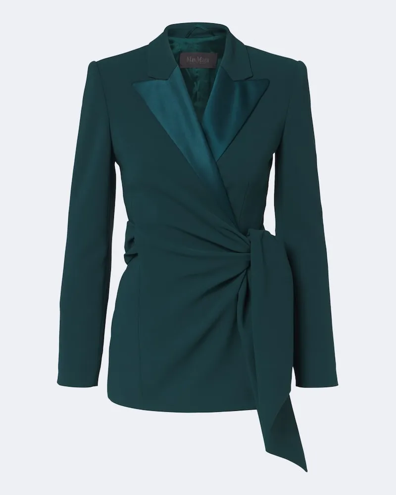 Max Mara Blazer Elegante aus Cady mit Satin Grün