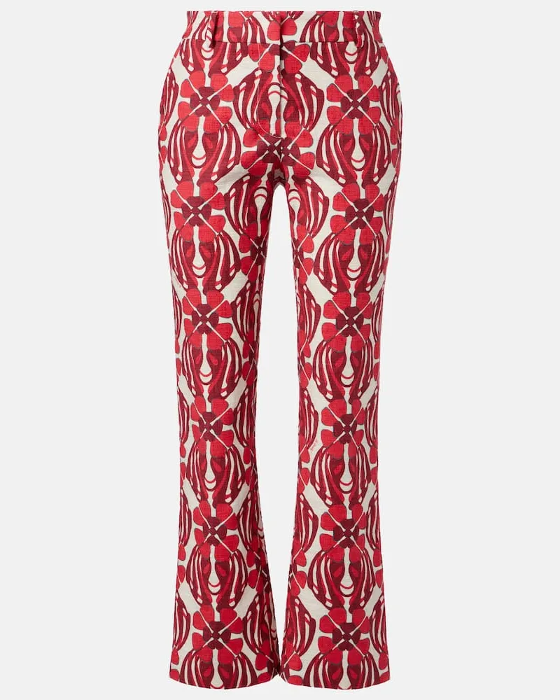 La DoubleJ Gerade Hose 24/7 aus Baumwolle Rot