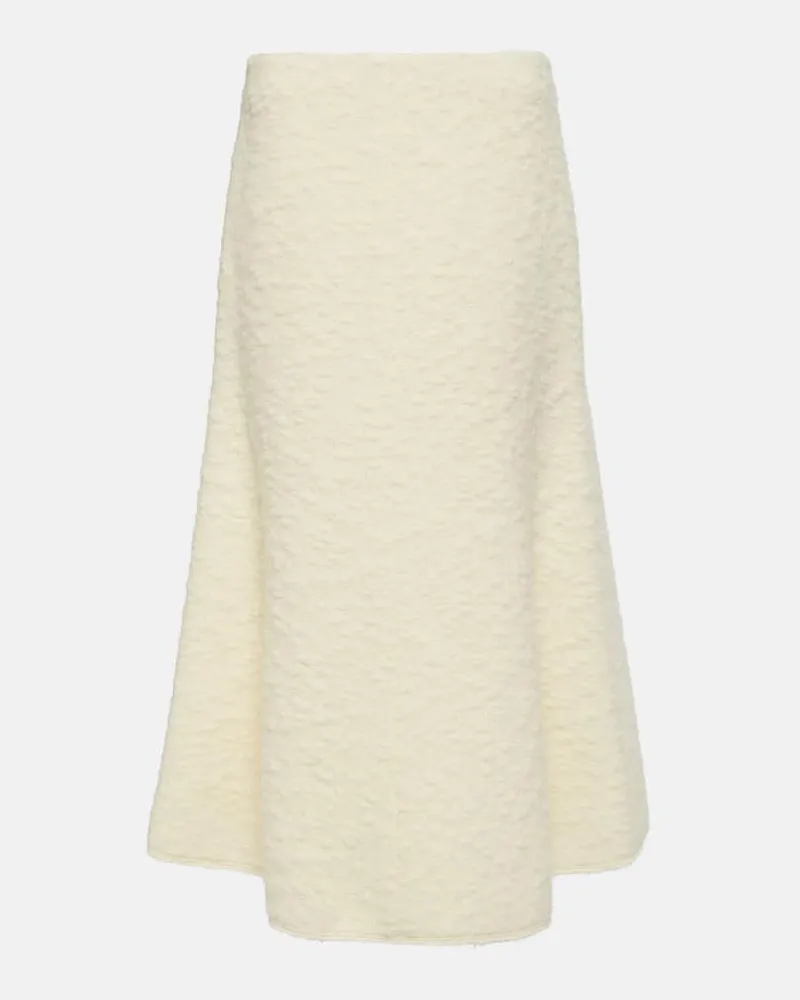 Chloé Chloé Midirock aus einem Wollgemisch Weiß