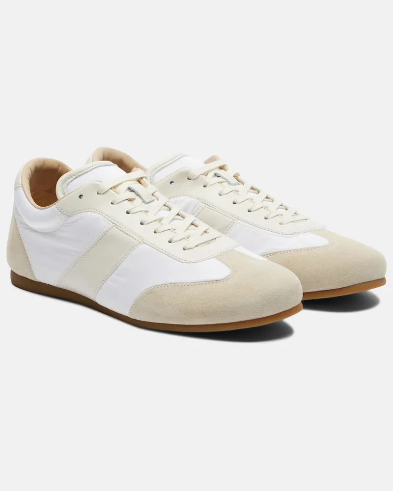 Christophe Lemaire Sneakers Soft mit Veloursleder Weiß