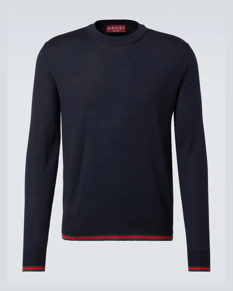 Gucci Pullover Web aus Wolle Blau