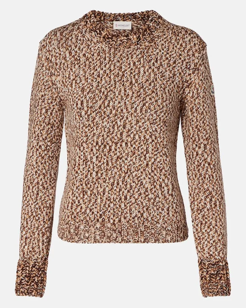 Moncler Pullover aus Schurwolle Braun