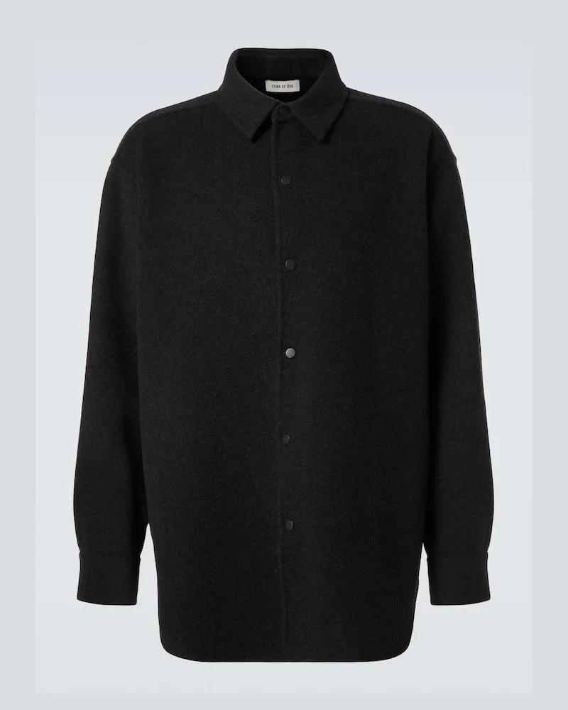 Fear of God Hemdjacke aus Wolle und Kaschmir Grau