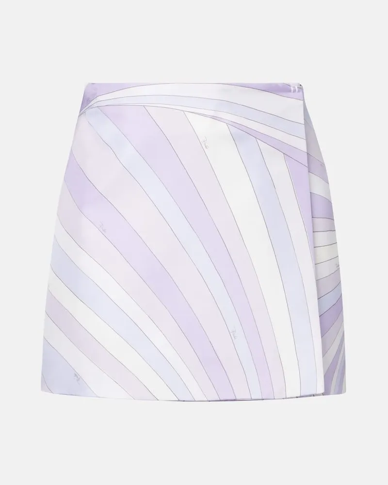 Emilio Pucci Wickelrock Iride aus Seidensatin Lila