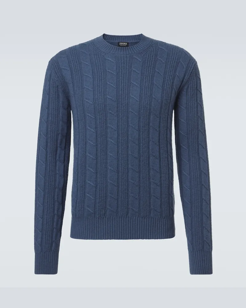 Ermenegildo Zegna Pullover aus Kaschmir Blau
