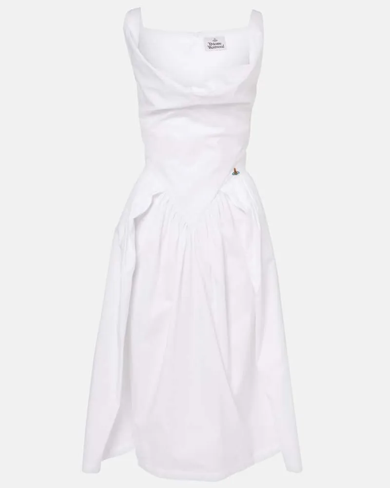 Vivienne Westwood Midikleid Sunday aus Baumwolle Weiß