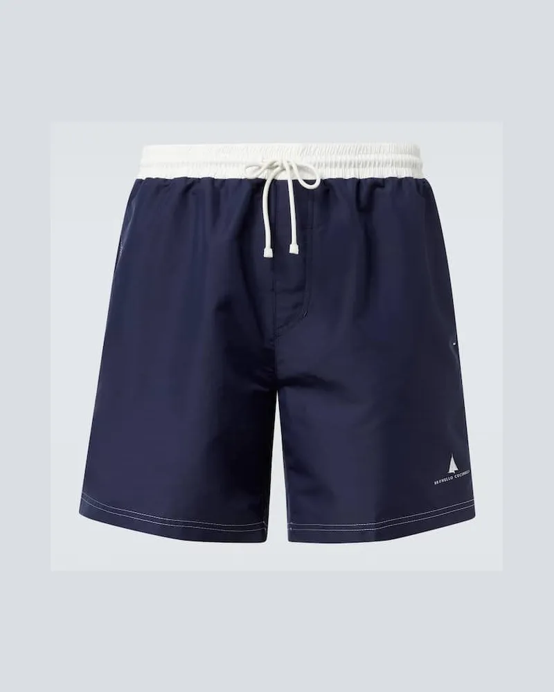 Brunello Cucinelli Badeshorts Blau