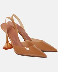 Amina Muaddi Slingback-Pumps Holli Glass 95 Beige