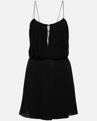 Saint Laurent Minikleid aus Jersey Schwarz