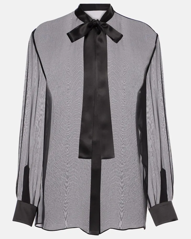 Dolce & Gabbana Bluse aus Seide Schwarz