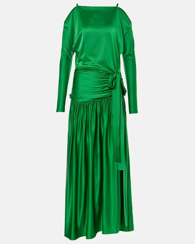 Paco Rabanne Robe aus Satin Grün