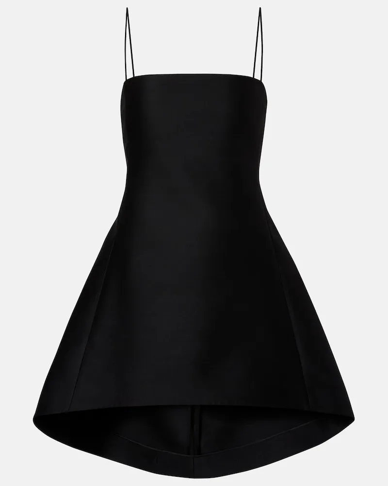 Balenciaga Minikleid aus Wolle und Seide Schwarz