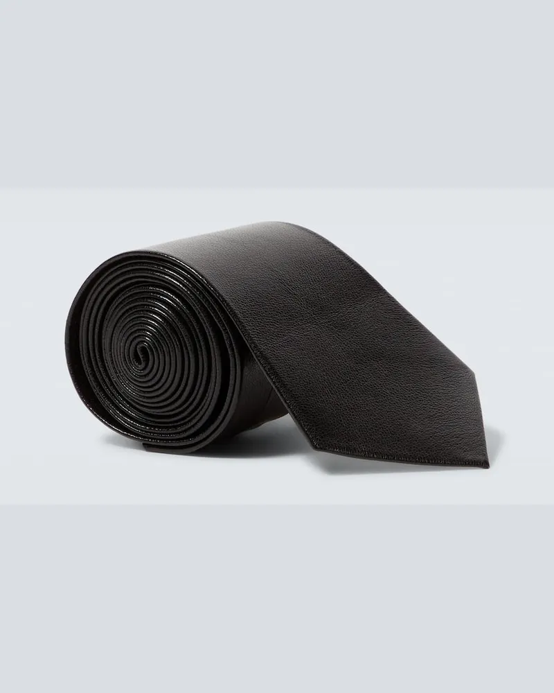 Tom Ford Krawatte aus Leder Schwarz
