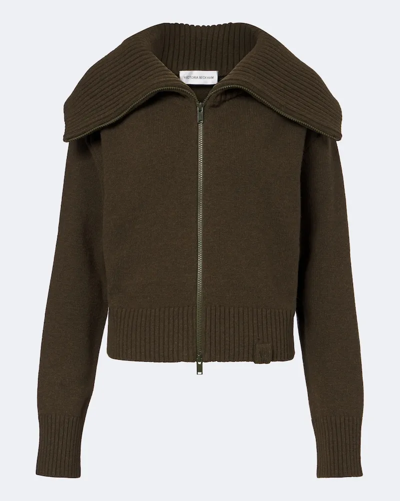 Victoria Beckham Cardigan aus einem Wollgemisch Grün