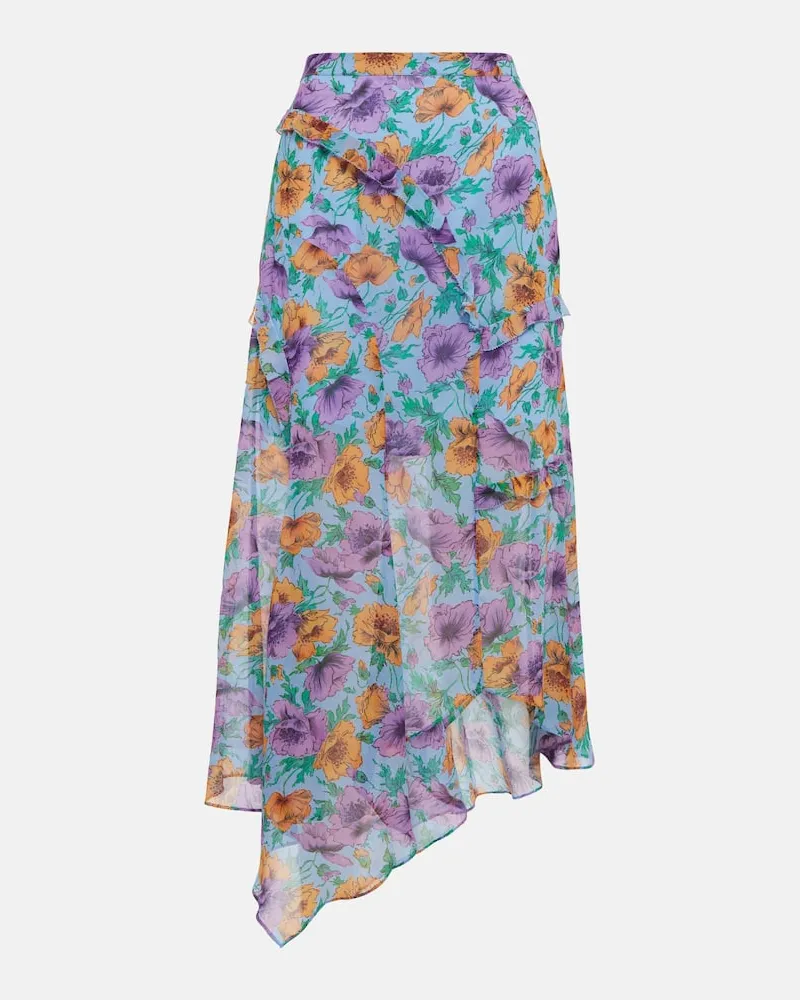 Veronica Beard Midirock Eleonora aus Seide Multicolor