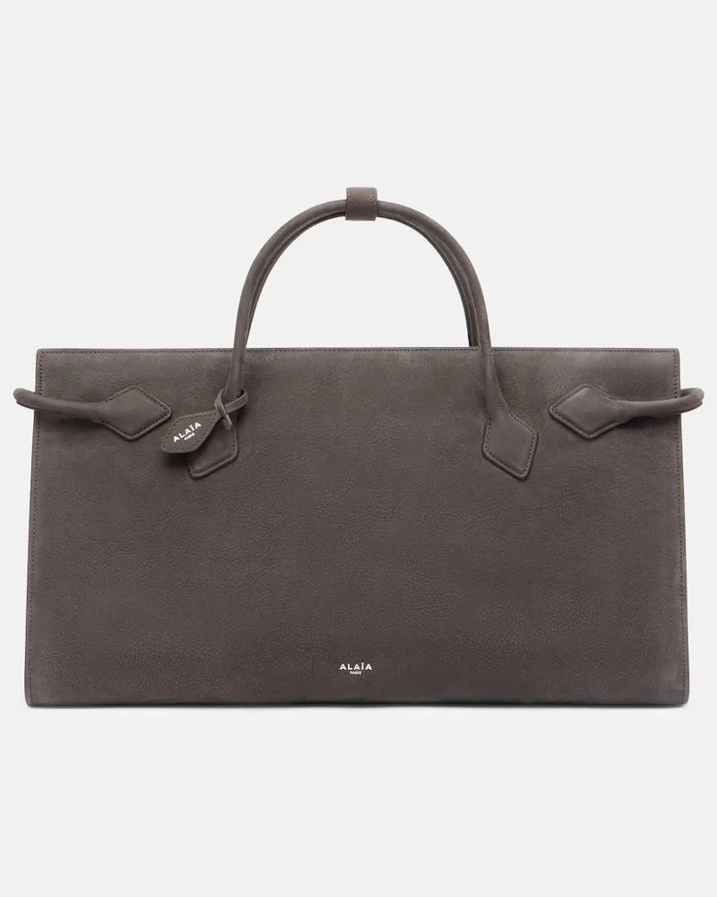 Alaïa Alaïa Schultertasche Le Teckel Large aus Leder Grau