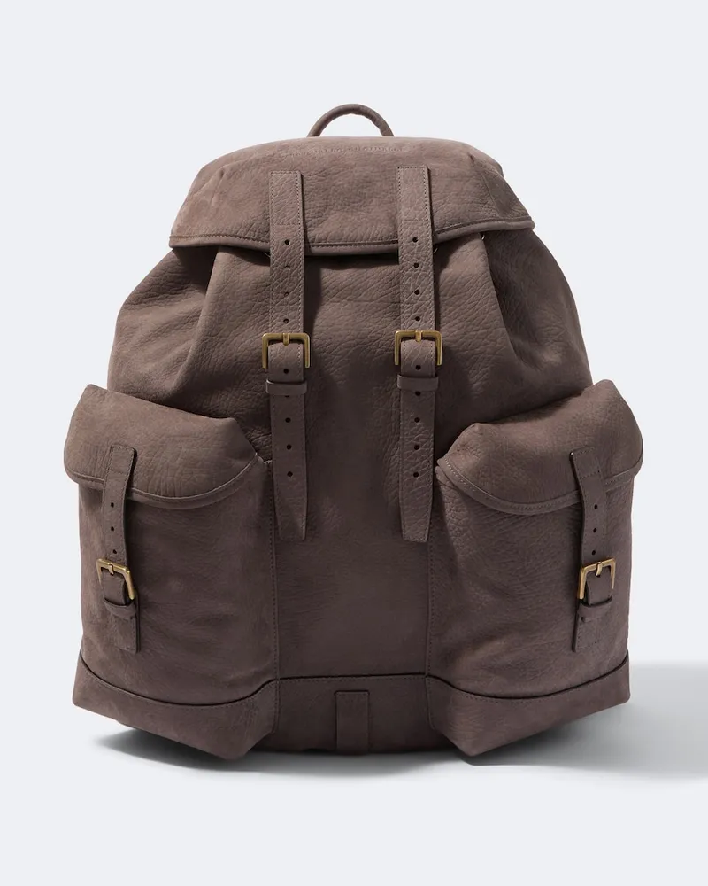 Brunello Cucinelli Rucksack aus Leder Braun