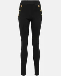 Balmain Leggings aus Jersey Schwarz