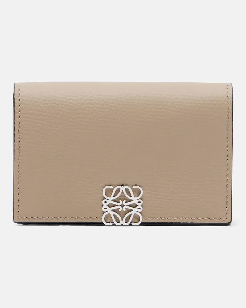 Loewe Portemonnaie Anagram Small aus Leder Beige