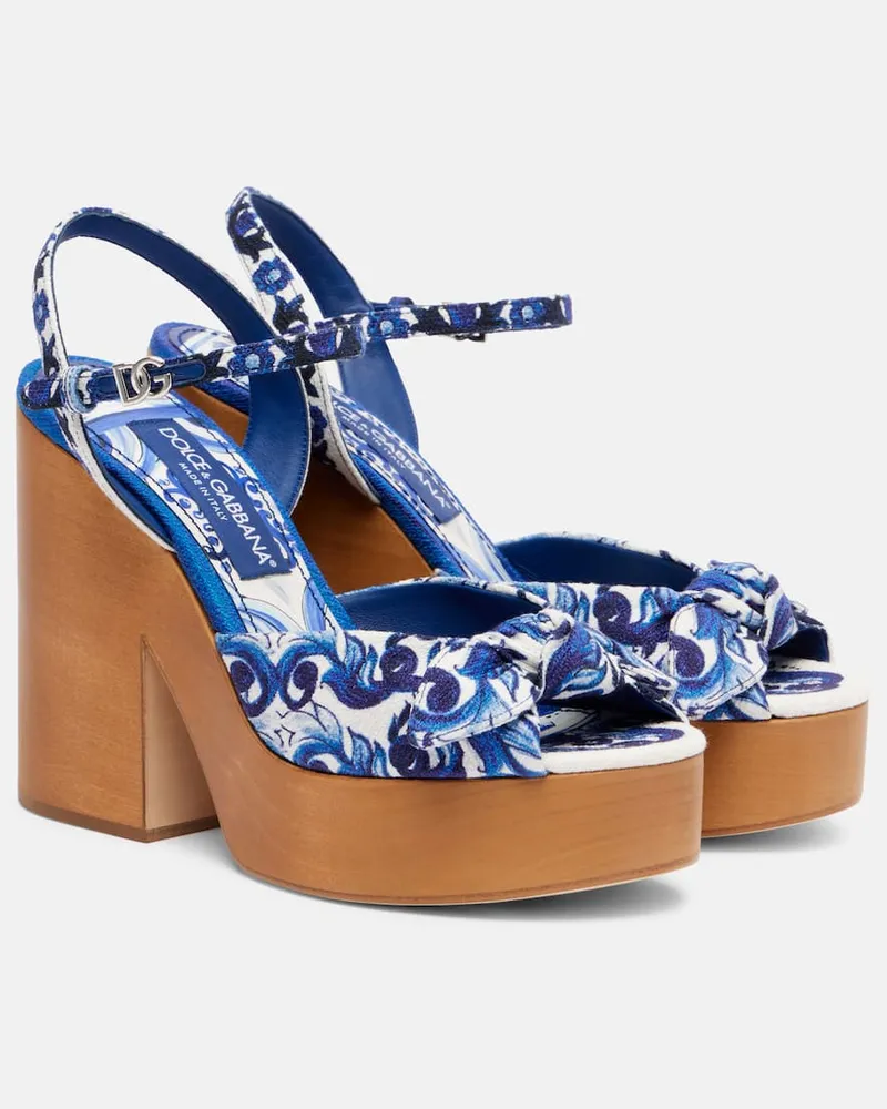 Dolce & Gabbana Sandalen Majolica Blau