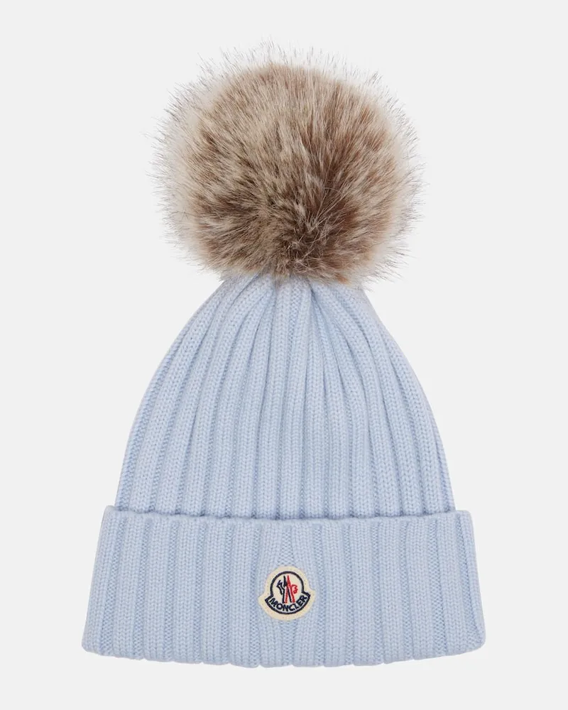Moncler Mütze aus Schurwolle Blau